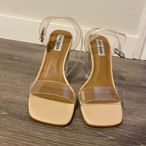 Steve Madden Hundred Clear Heeled Sandal